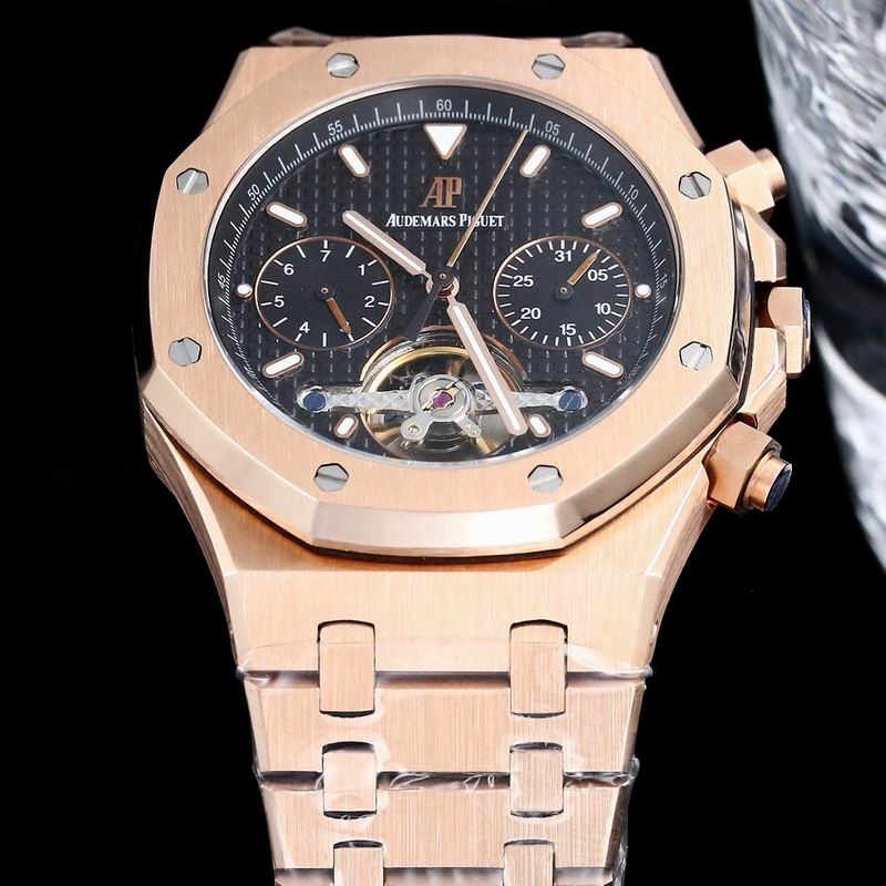 Audemars Piguet Royal Oak Tourbillon Chronograph in gold with a black dial