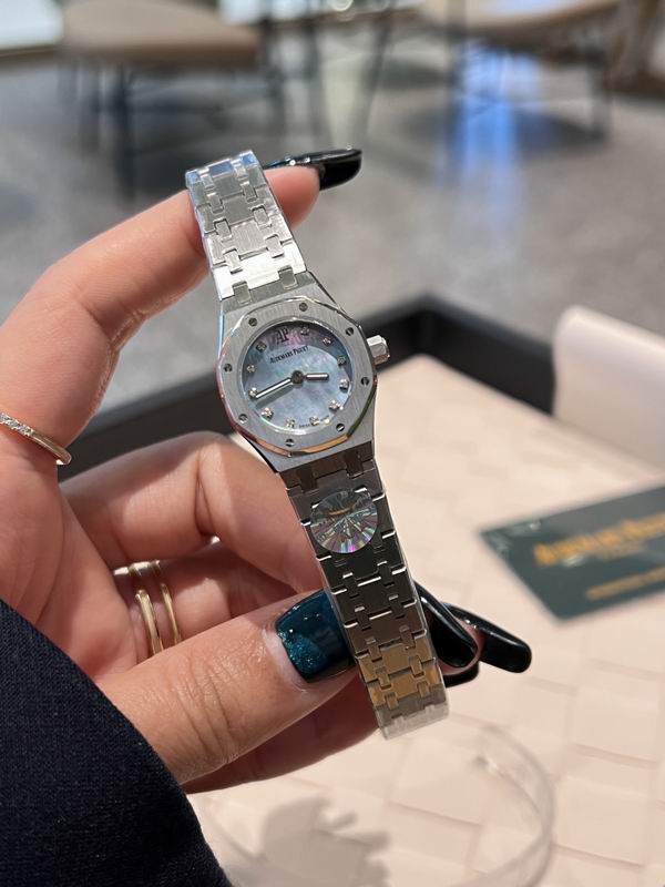 Audemars Piguet Royal Oak lady's watch in stainless steel with a silver-toned