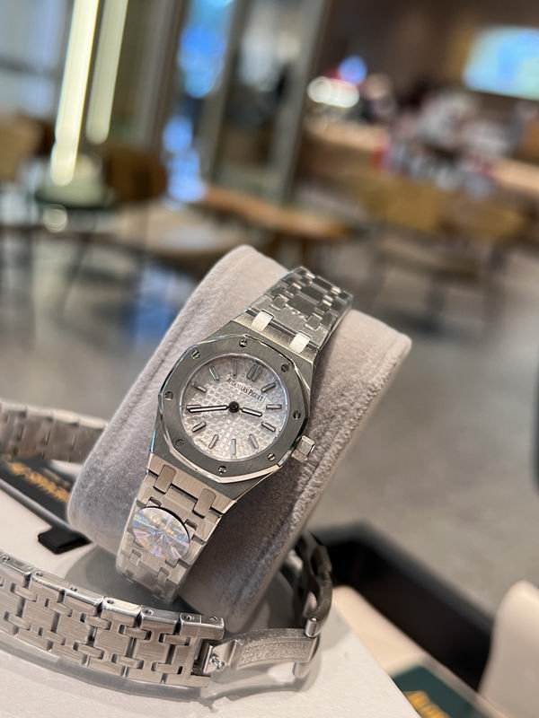 Audemars Piguet Royal Oak lady's watch in stainless steel with a silver-toned