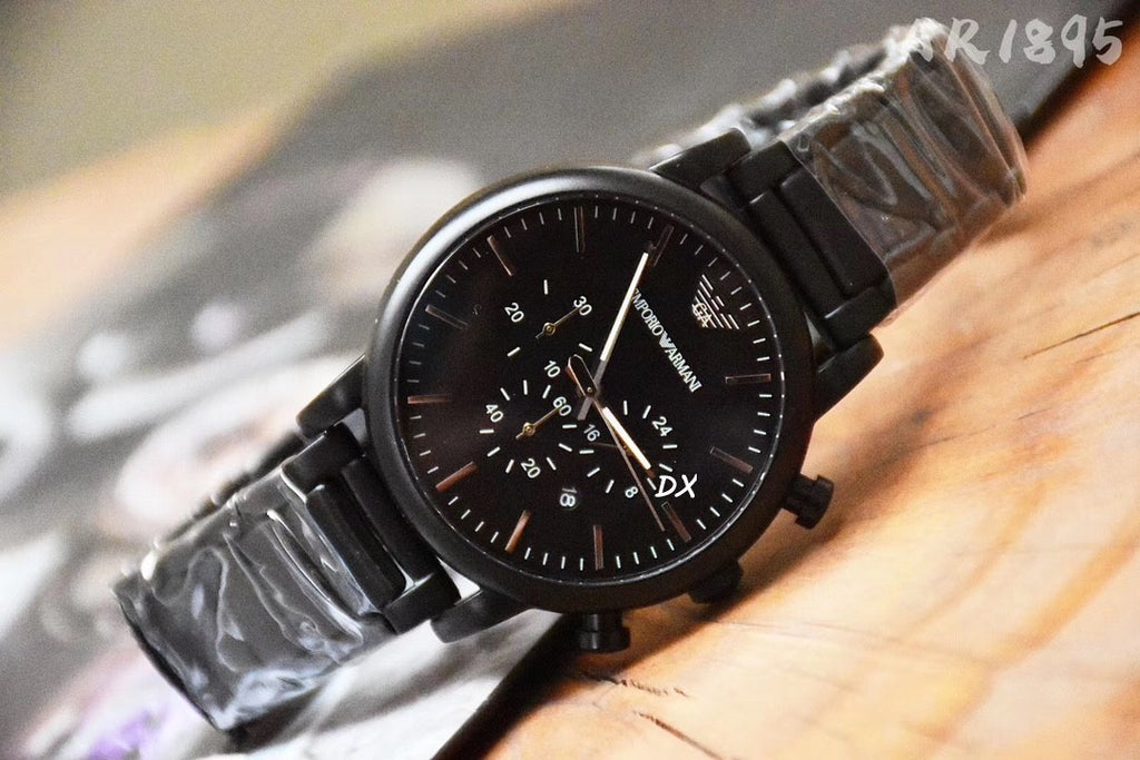 Emporio Armani Men’s Quartz Stainless Steel Black Dial 46mm Watch AR1895