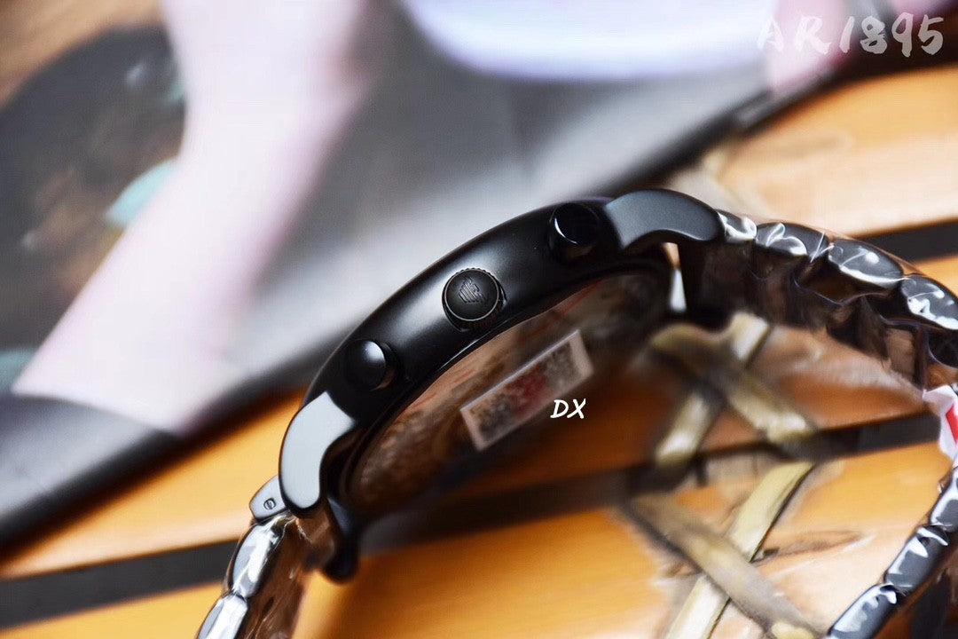 Emporio Armani Men’s Quartz Stainless Steel Black Dial 46mm Watch AR1895