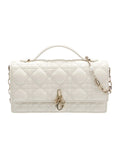 Dior White Leather Miss Dior Top Handle