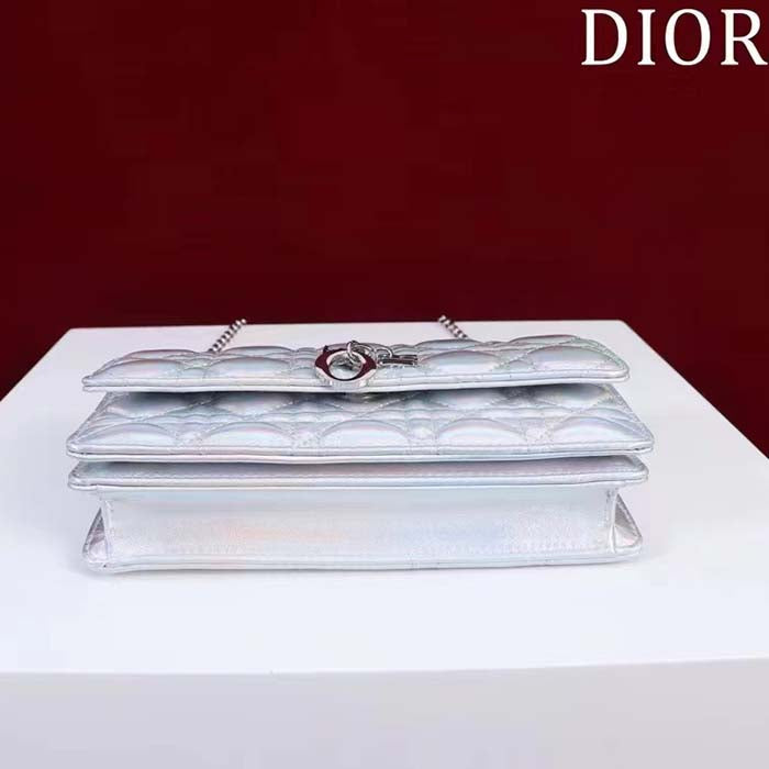 Miss Dior Mini Bag Silver Metallic