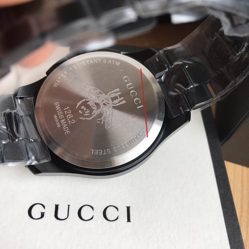 Gucci G-Timeless 44mm Chronograph Watch with a Black Stainless Steel Case