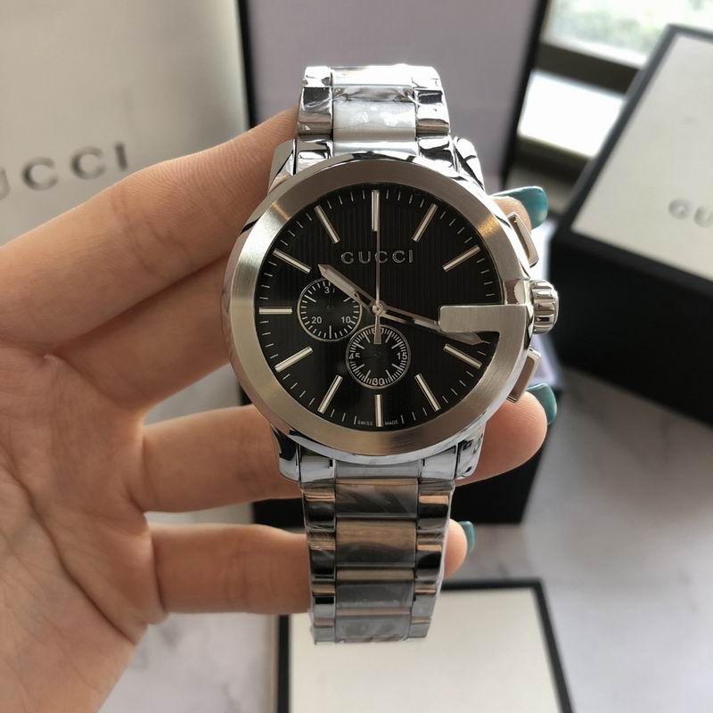 Gucci G-Chrono 44mm Stainless Steel - Black Dial Quartz Watch