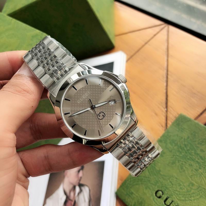 Gucci G-Timeless Stainless Steel Watch With A Brown Dial