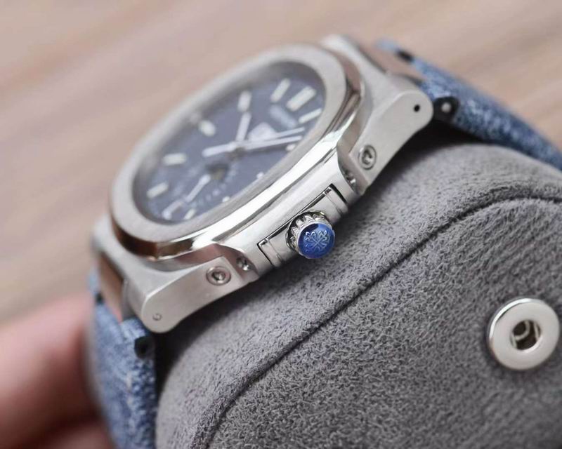 New Blue High Quality 5726 Mechanical Automatic 520 Movement Men's Watch Moon Phase 24H Stainless Steel