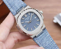 New Blue High Quality 5726 Mechanical Automatic 520 Movement Men's Watch Moon Phase 24H Stainless Steel