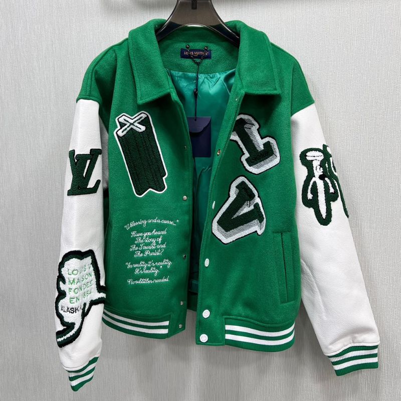 LV Varsity Green and White Jacket