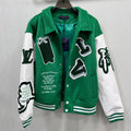 LV Varsity Green and White Jacket