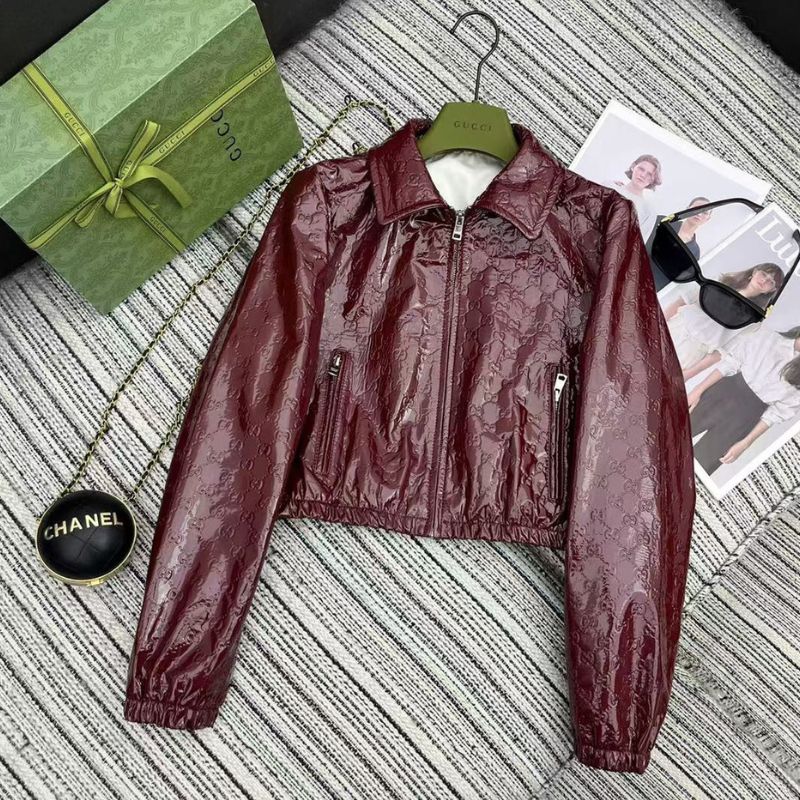 Gucci Leather Bomber Jacket