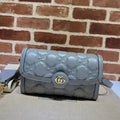 Gucci Grey Matelasse Shoulder Bag