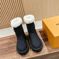 LV Wool-Trimmed Platform Boot