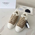 Prada Triangle Logo Wool Sneakers