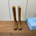Prada Triangle Logo Straight Boot