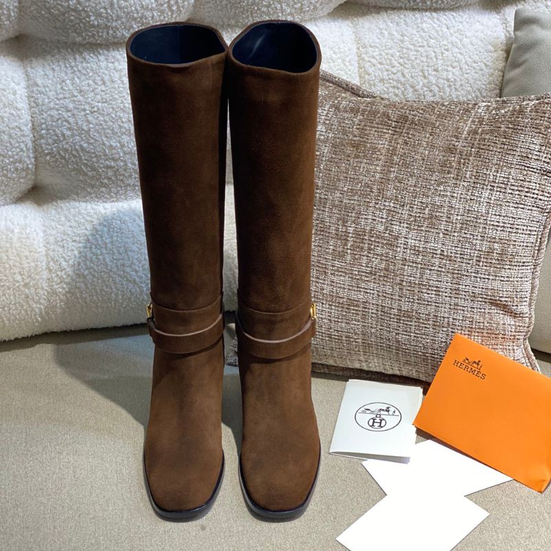 Hermes Cowhide High Heel Boot