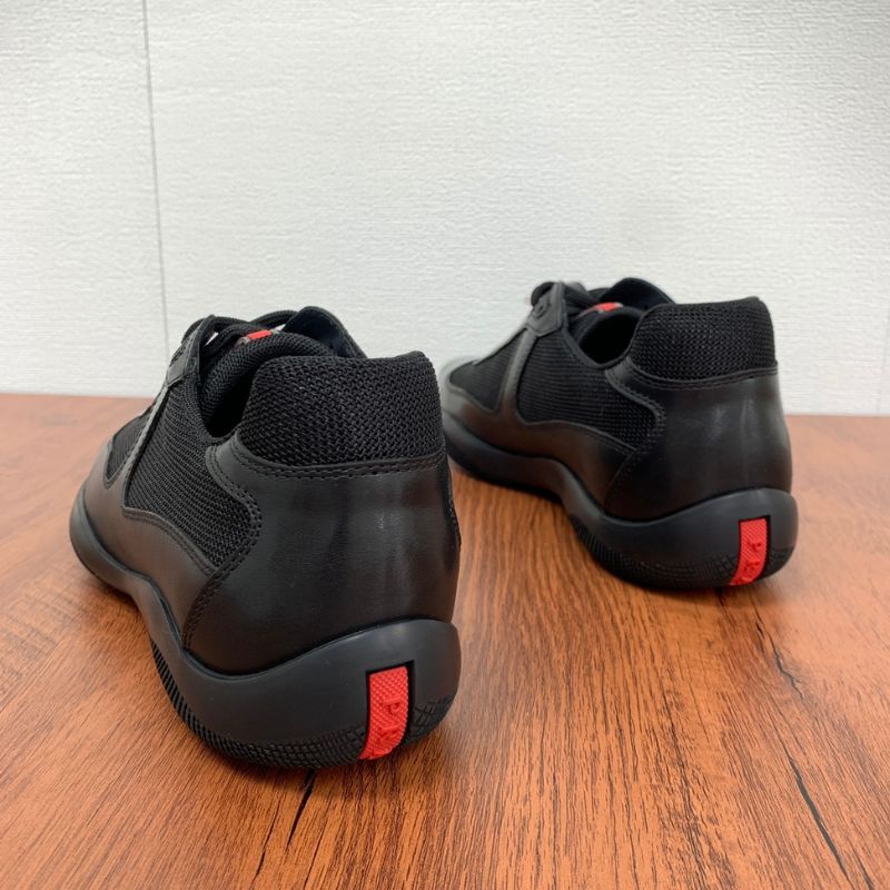 Prada Black Mesh Lace Up Sneakers