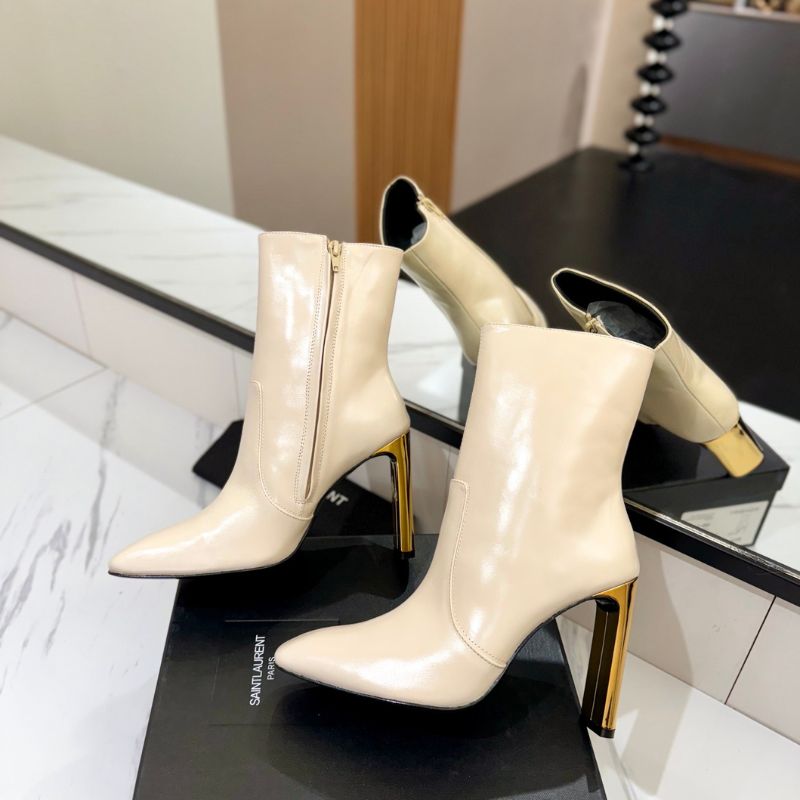 YSL Side Zipper Short Boots