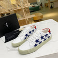 YSL Star Court White Red Sneakers