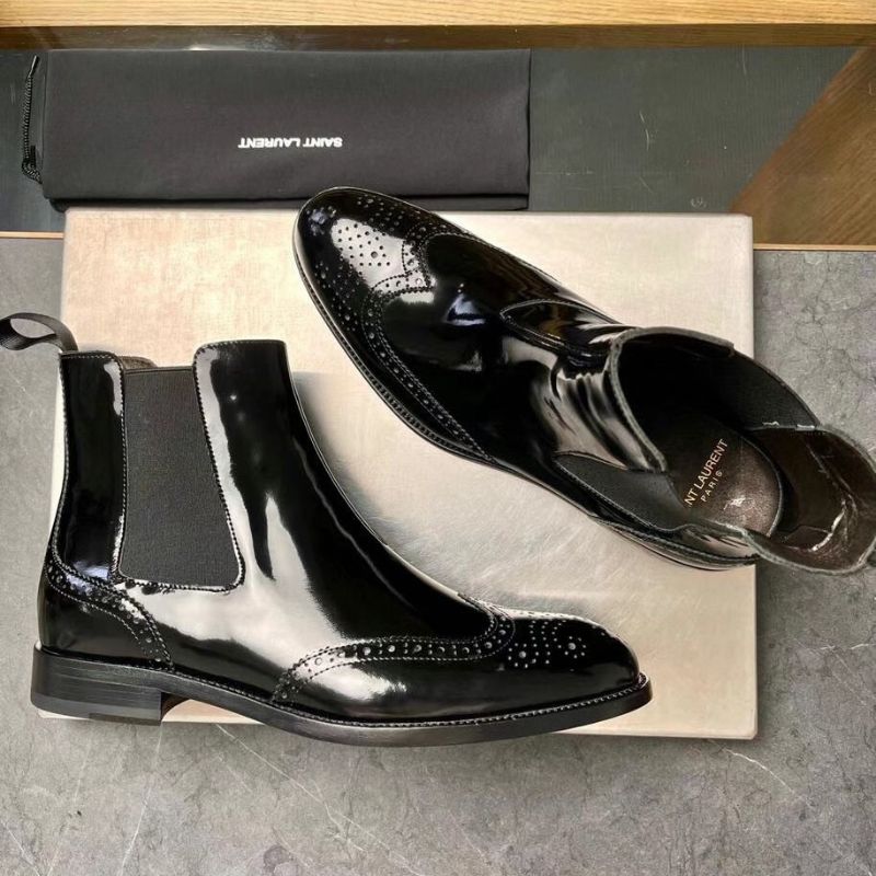 Saint Laurent Black Ankle Boots