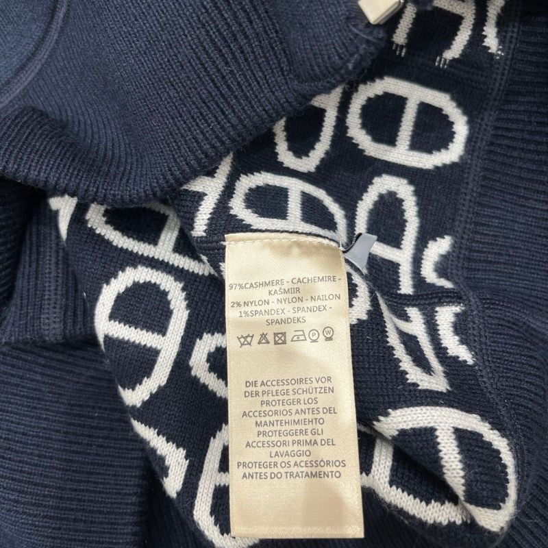 Hermes Zipper Knitted Jacket