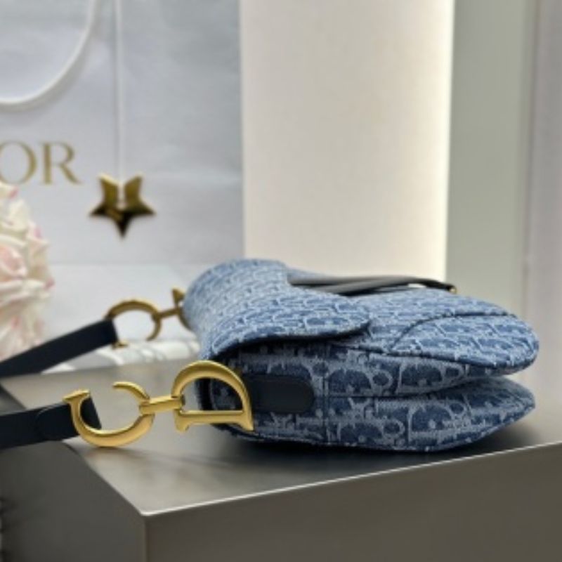 Dior Saddle Denim Shoulder Bag