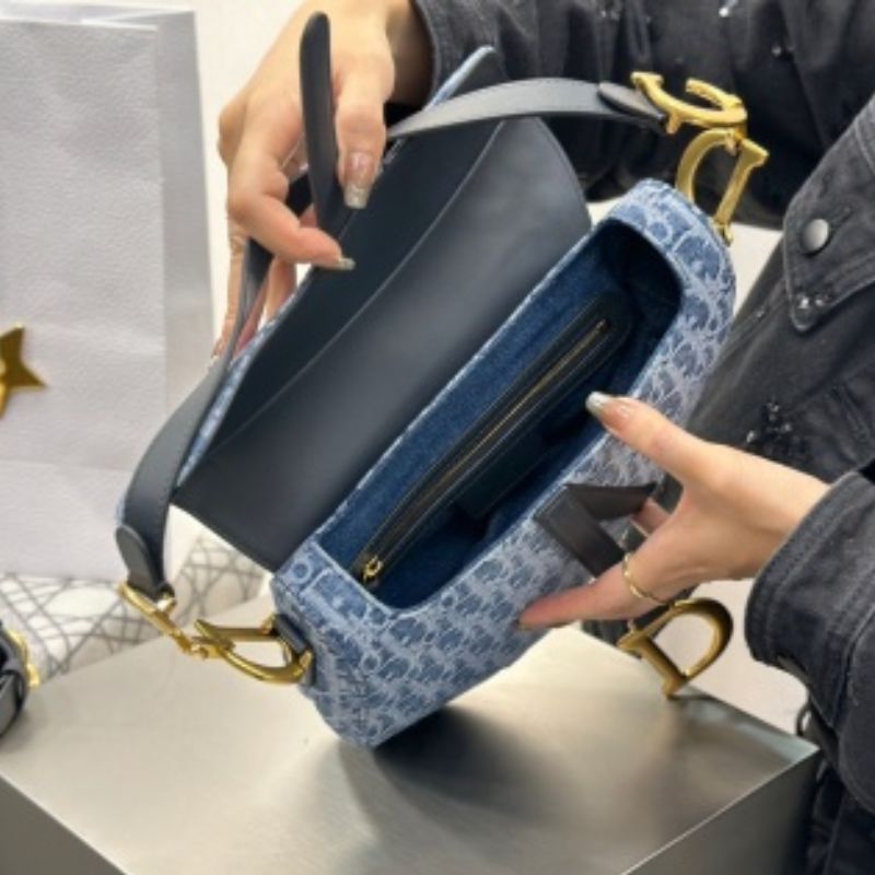 Dior Saddle Denim Shoulder Bag