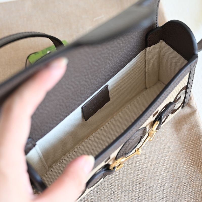 Gucci Camel Ebony Crossbody Bag
