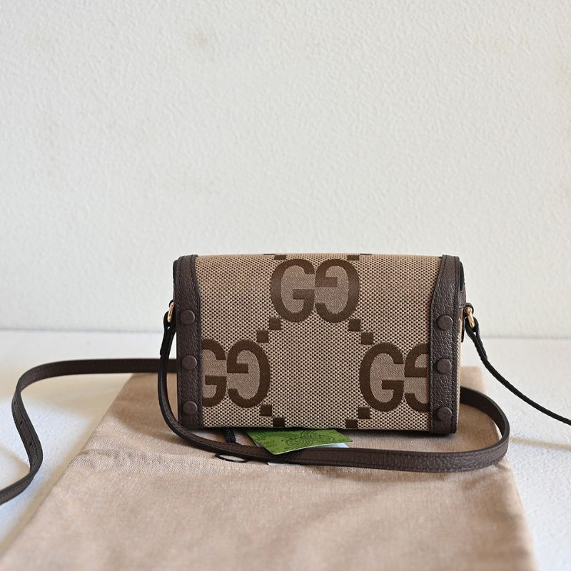 Gucci Camel Ebony Crossbody Bag