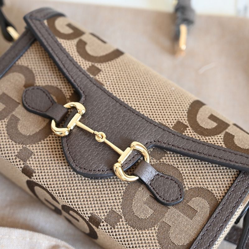 Gucci Camel Ebony Crossbody Bag