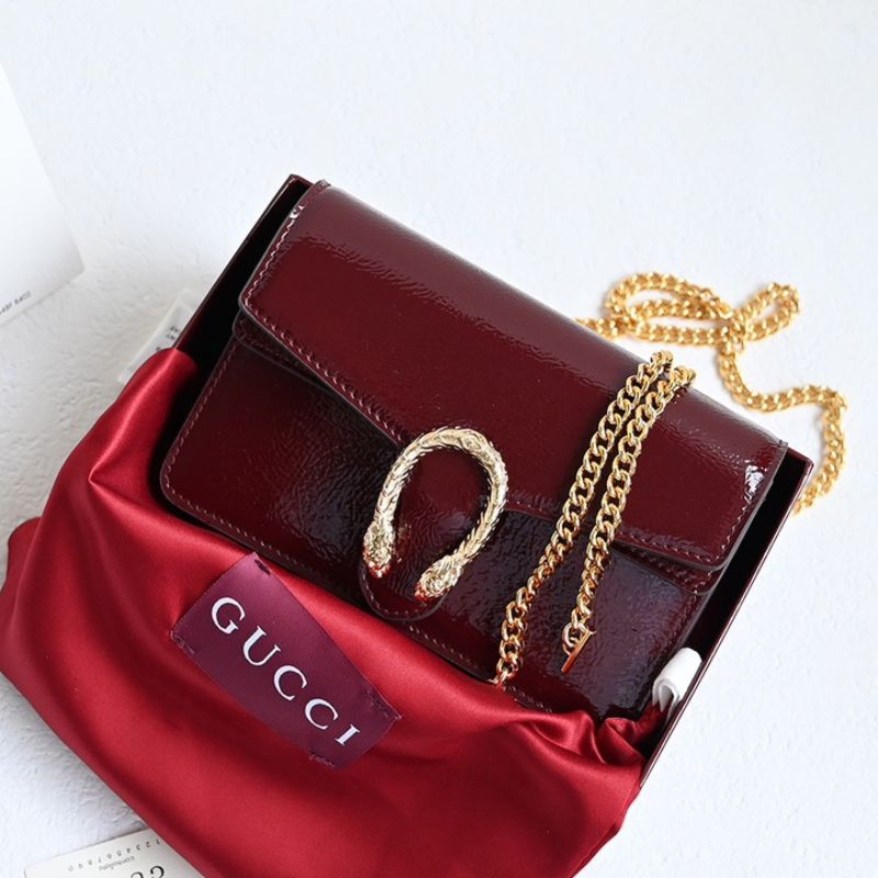 Gucci Red Patent Leather Bag