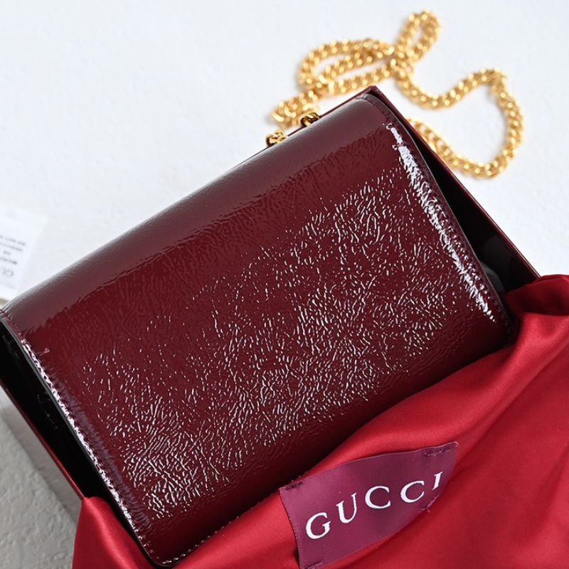 Gucci Red Patent Leather Bag