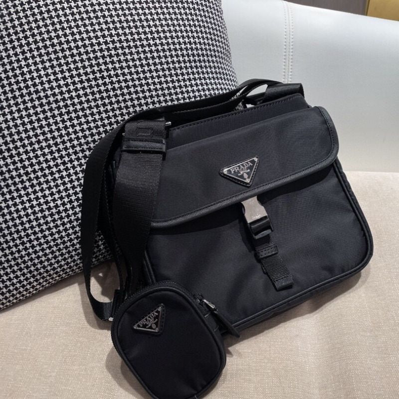Prada Triangle Plaque Shoulder Bag