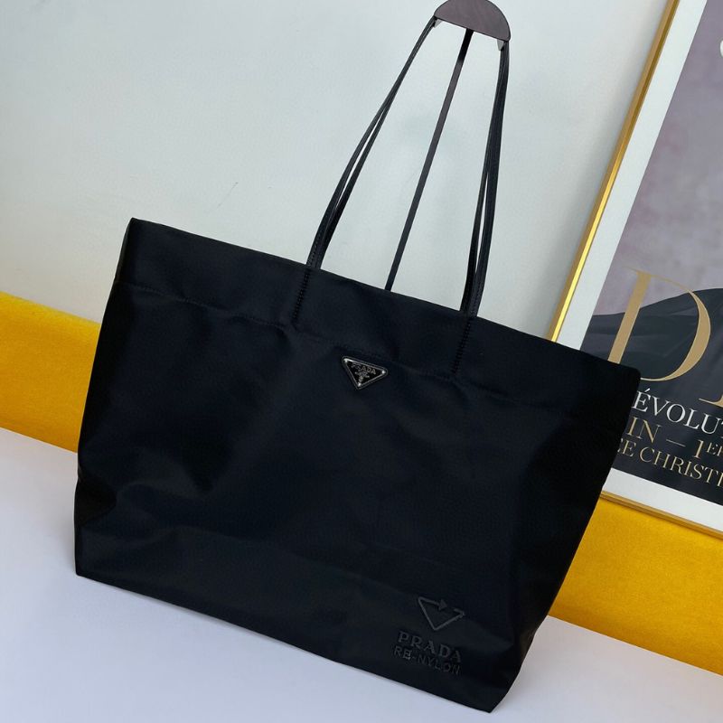 Prada Satin Black Tote Bag