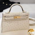 Hermes Ostrich Kelly Handbag