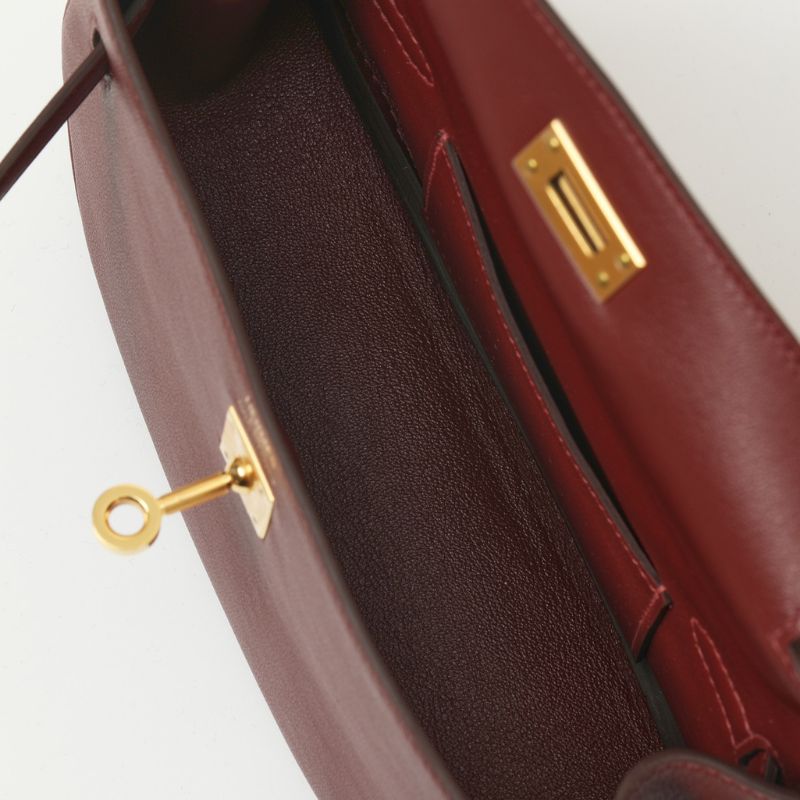 Hermes Kelly Pochette Gold Bag