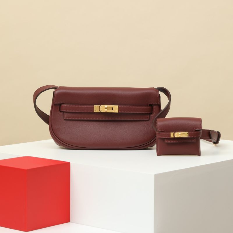 Hermes Kelly Pochette Gold Bag