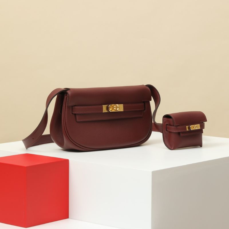 Hermes Kelly Pochette Gold Bag