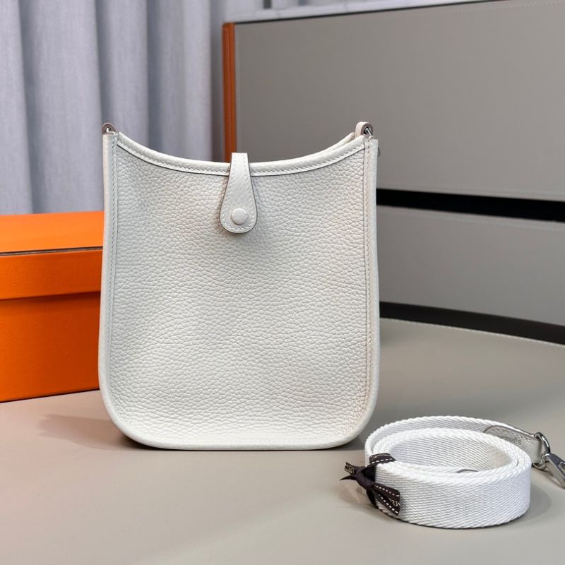 Hermes White Clemence Bag