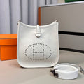 Hermes White Clemence Bag