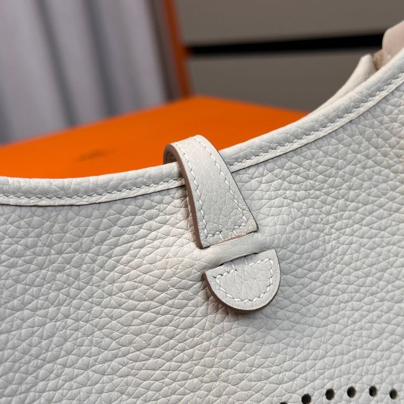Hermes White Clemence Bag