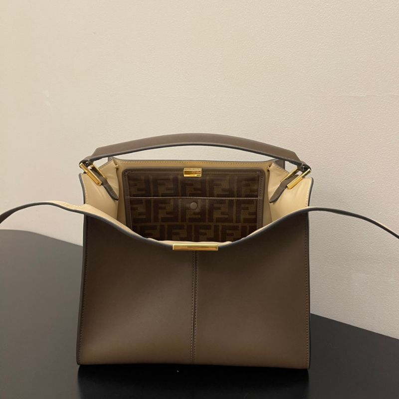 Fendi Peekaboo X-lite Brown Bag