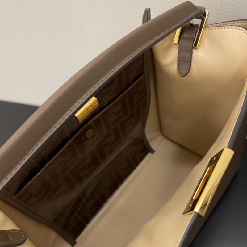 Fendi Peekaboo X-lite Brown Bag