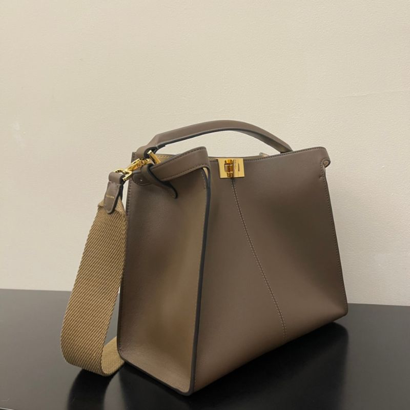 Fendi Peekaboo X-lite Brown Bag
