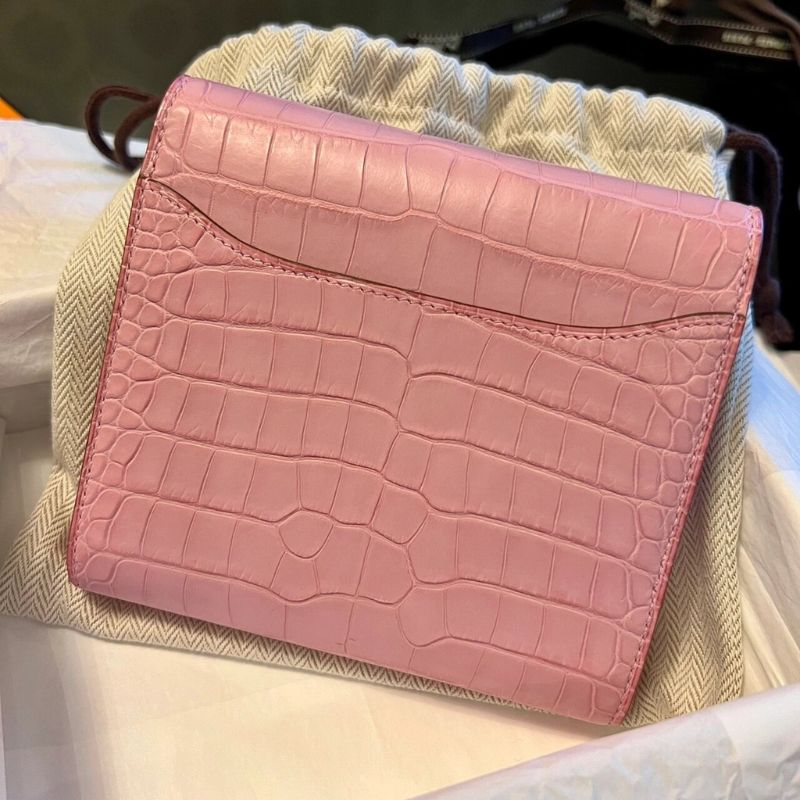 Hermes Compact Palladium Wallet