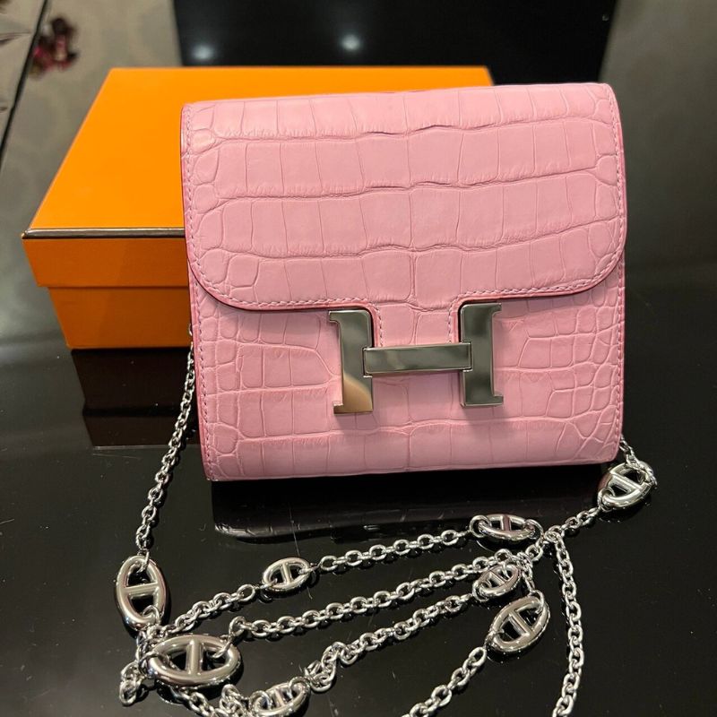 Hermes Compact Palladium Wallet