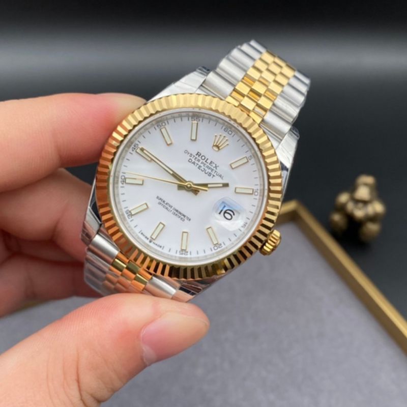 Rolex Datejust Fluted White Watch
