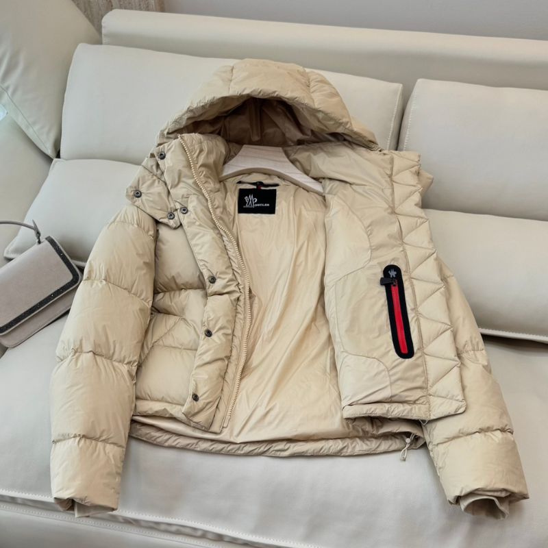 Moncler Hooded Long-Sleeve Down Jacket