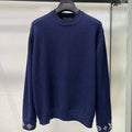 LV Threaded Cuff Intarsia Logo Sweater