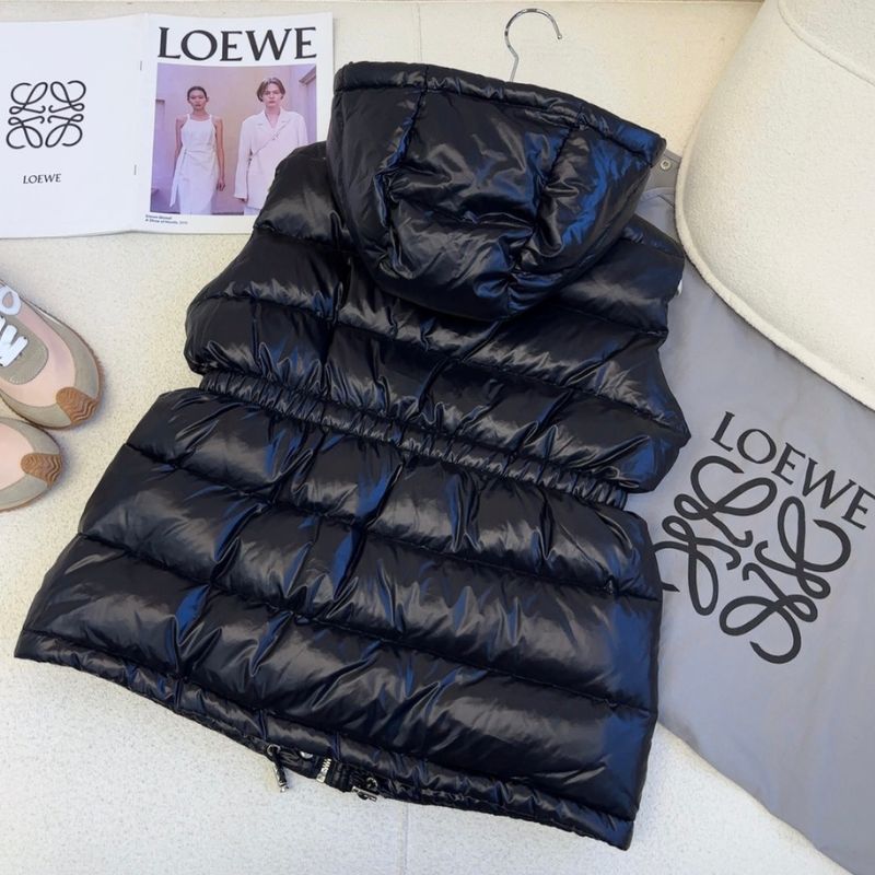 Loewe Logo Embroidery Hooded Down Vest